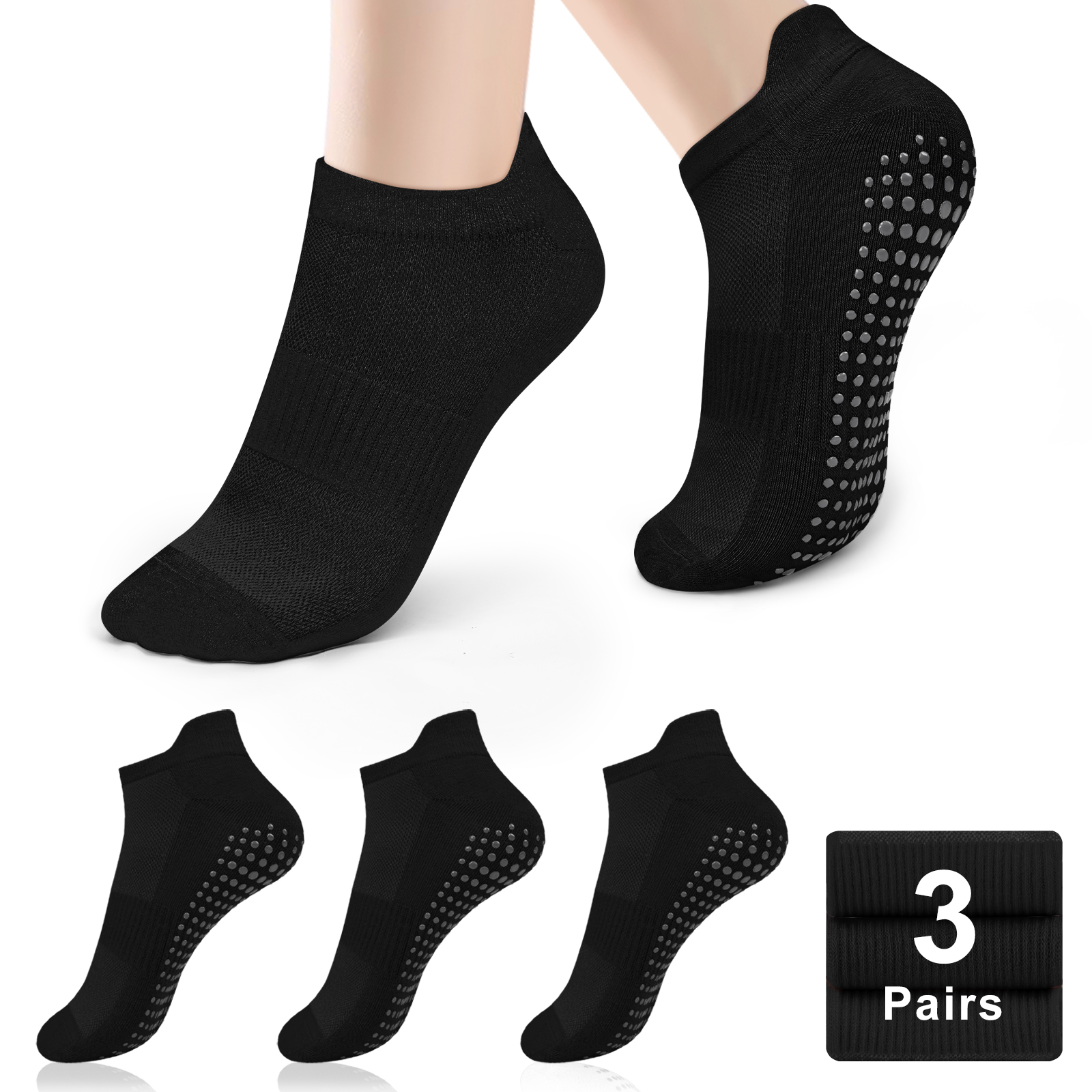 3 Pairs Yoga Socks Women Cotto – обзор и цена No Show Sock Women