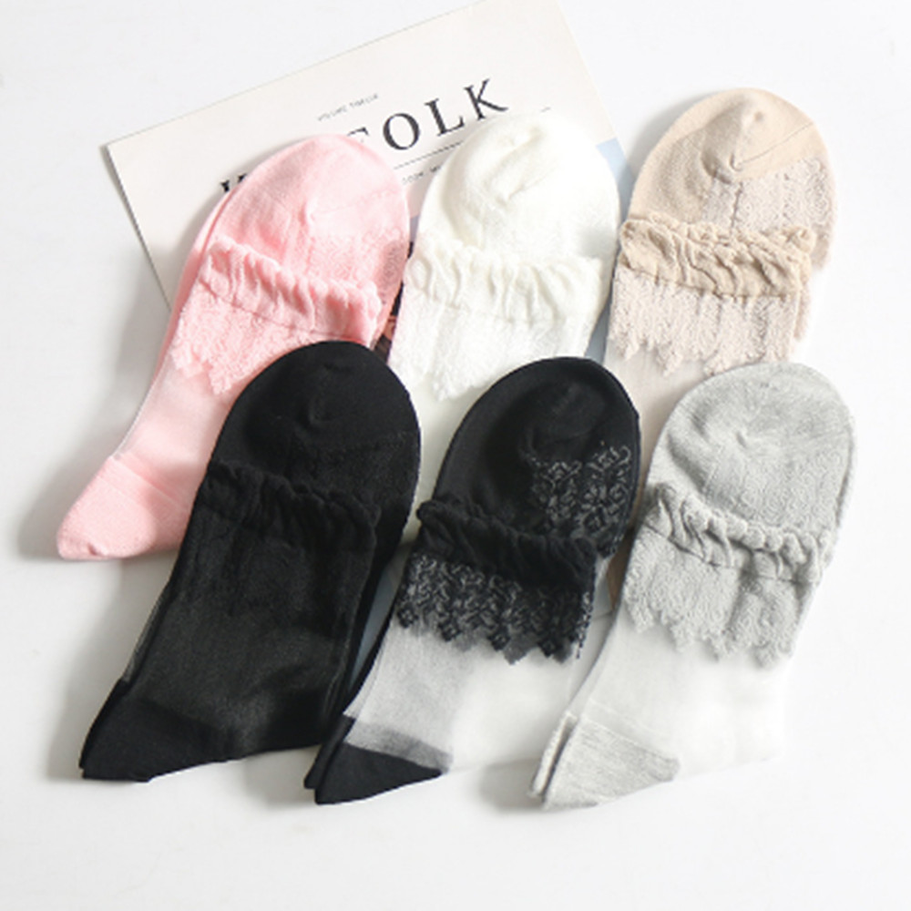 Woman Lace short sock thin soc – обзор и цена Invisibility Sock Loafer