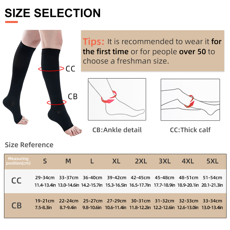 S-5XL 2pcs/Pair Medical Compre – обзор и цена Compression Sleeve Calf
