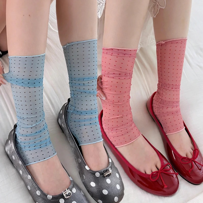 2026 Fashion Polka Dot Lace So – обзор и цена Silk Sock Bamboo